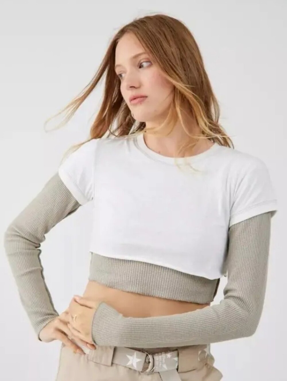 BDG Mason Layered Crop Top-M